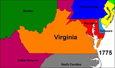 Colonial Maps - The Virginia Colony